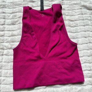 URBAN OUTFITTERS Women's Fuchsia Plunge Top